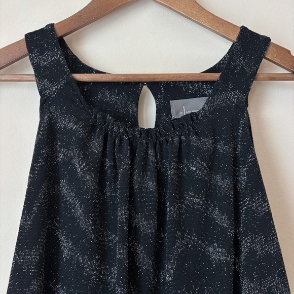 Anthropologie Carly Shimmer Tank Top Small Black Silver NEW NWT - Picture 3 of 12